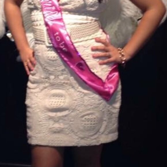 GUC Marciano by Guess Crochet Mini Dress in Cream - Picture 6 of 7